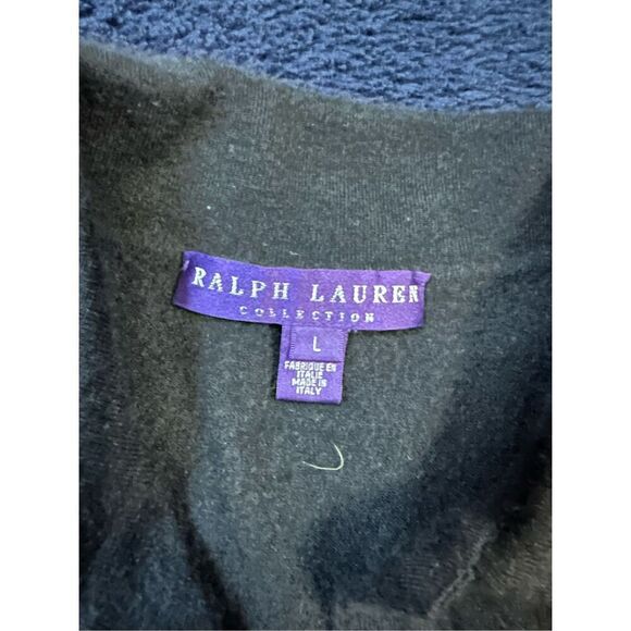 Ralph Lauren Purple Label Cashmere Collared Sweater Women’s Large CL3 - Picture 2 of 6